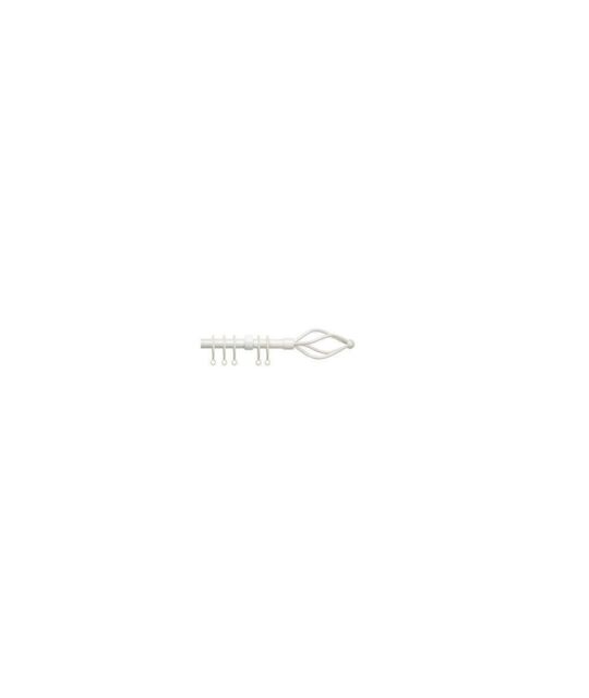 New Edge Blinds 16-19mm Metal Crown Final Metal Curtain Pole Set - Cream - Size: 120 cm - 210 cm - image 1