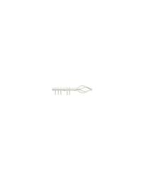 New Edge Blinds 16-19mm Metal Crown Final Metal Curtain Pole Set - Cream - Size: 120 cm - 210 cm - thumbnail 1