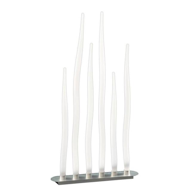 Netlighting Estalacta Floor Lamp 6 Light GU10 Bar Indoor Outdoor IP44 Silver White - image 1
