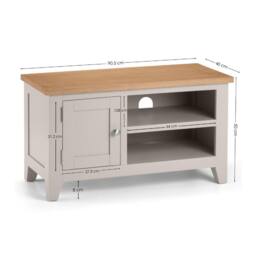 Cheshire Premium Kensington TV Unit in Elephant Grey & Euro Oak - thumbnail 5