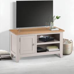 Cheshire Premium Kensington TV Unit in Elephant Grey & Euro Oak - thumbnail 3