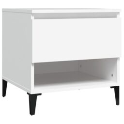 Berkfield Home Side Tables 2 pcs White 50x46x50 cm Engineered Wood - Size: 50 x 46 x 50 cm - thumbnail 6