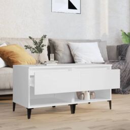 Berkfield Home Side Tables 2 pcs White 50x46x50 cm Engineered Wood - Size: 50 x 46 x 50 cm - thumbnail 3