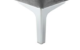 KOSY KOALA Modern Grey Fabric One Seater Sofa with Chrome Feet - Comfortable Couch with Cushion for Living Room, Bedroom or Office - thumbnail 4