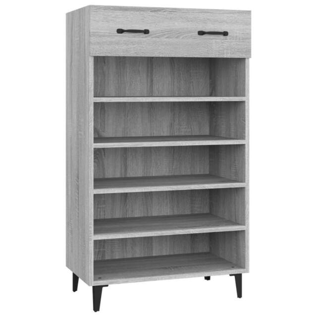 Berkfield Home Shoe Cabinet Grey Sonoma 60x35x105 cm Engineered Wood - Size: 60 x 35 x 105 cm - image 1