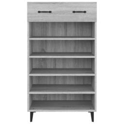 Berkfield Home Shoe Cabinet Grey Sonoma 60x35x105 cm Engineered Wood - Size: 60 x 35 x 105 cm - thumbnail 6