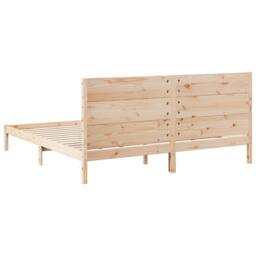Berkfield Home Decorative Extra Long Bed Frame without Mattress 200x220 cm Solid Wood in Light Tan - thumbnail 6