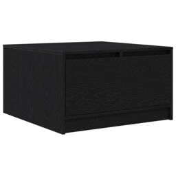 Berkfield Home Coffee Table with Drawers Black Oak 70.5x70x40 cm - thumbnail 2