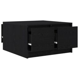 Berkfield Home Coffee Table with Drawers Black Oak 70.5x70x40 cm - thumbnail 5