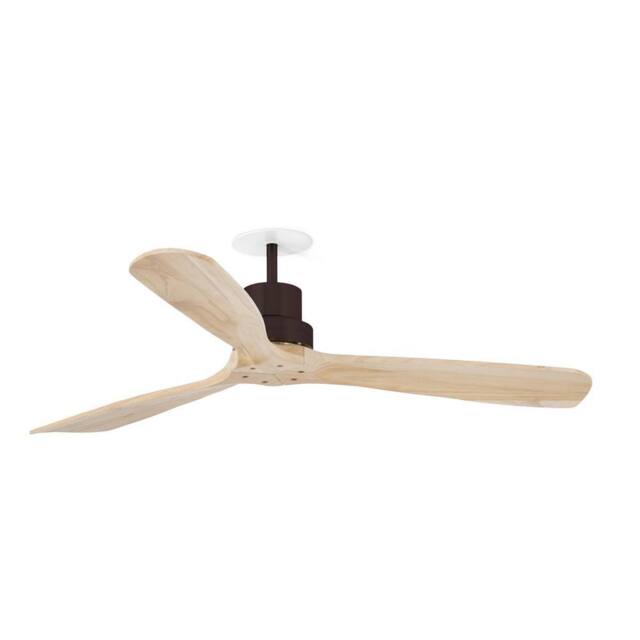 Netlighting Lantau Recessed 132cm Ceiling Fan Brown Pine Blades - image 1