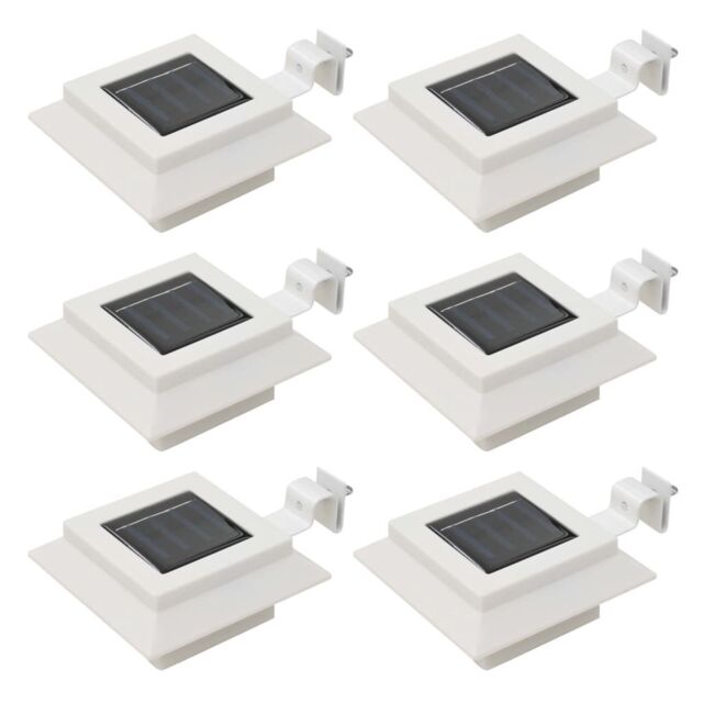 Berkfield Home Outdoor Solar Lamps 6 pcs LED Square 12 cm White - image 1