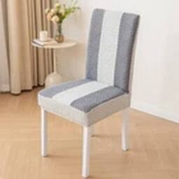 Havendro Grey Stretch Chair Covers Jacquard Dining Room Chair Slipcovers