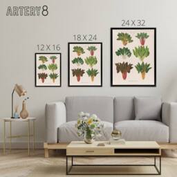 "Artery8 Beet or Swiss Chard Vegetables Ernst Benary Framed Canvas Wall Art in White - Size: W12"" x H16""" - thumbnail 4