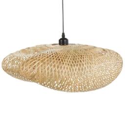 Wyld and Coco Elora Bamboo Pendant Lamp Woven Shade Light Brown in Natural - thumbnail 4