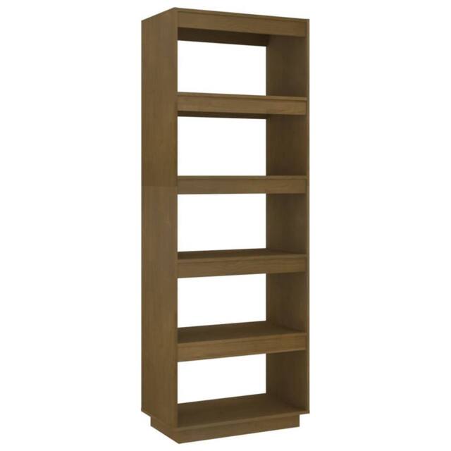 Berkfield Home Book Cabinet/Room Divider Honey Brown 60x35x167 cm Solid Pinewood - Size: 60 x 35 x 167 cm - image 1
