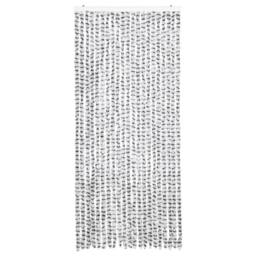 Berkfield Home Fly Curtain Light Grey & Dark Grey 90x200 cm Chenille - thumbnail 3