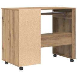 Berkfield Home Modern Artisan Oak Computer Desk Artisan oak Engineered wood Medium in Brown - thumbnail 8