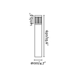 Netlighting Giza LED Outdoor Bollard Light Dark Grey IP54 - thumbnail 2