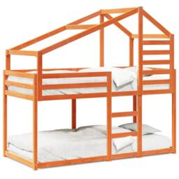 Berkfield Home Bunk Bed without Mattress Wax Brown 90x190 cm Single Solid Wood Pine - thumbnail 2