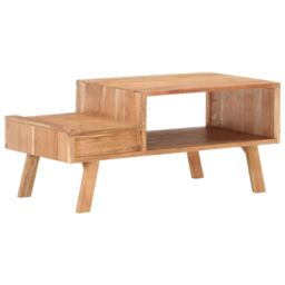 Berkfield Home Coffee Table 100x50x45 cm Solid Acacia Wood in Brown - Size: 100 x 50 x 45 cm - thumbnail 3