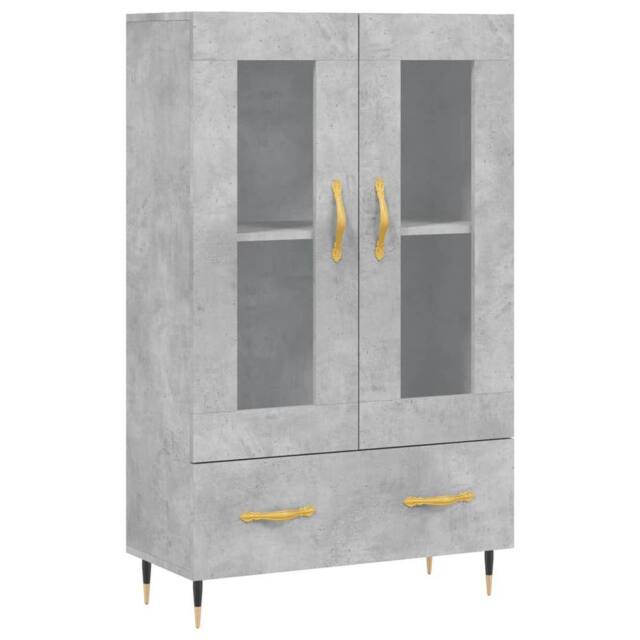 Berkfield Home Highboard Concrete Grey 69.5x31x115 cm Engineered Wood - image 1