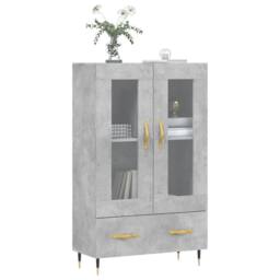 Berkfield Home Highboard Concrete Grey 69.5x31x115 cm Engineered Wood - thumbnail 3