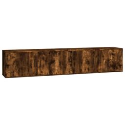 Berkfield Home Wall-mounted TV Cabinets 2 pcs Smoked Oak 100x34.5x40 cm in Brown - thumbnail 2