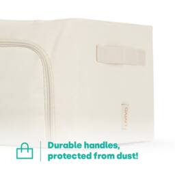 LIVIVO Foldable Storage Bags 3 Pack Large Clear Window Steel Frame in Beige - thumbnail 6
