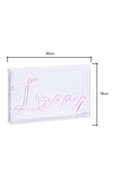 BHS Lighting Glow Love Neon Light Box Table Lamp in Pink - thumbnail 5