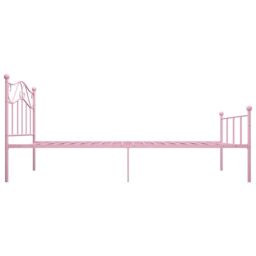 Berkfield Home Bed Frame Pink Metal 90x200 cm - thumbnail 4