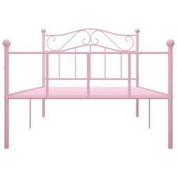 Berkfield Home Bed Frame Pink Metal 90x200 cm - thumbnail 3