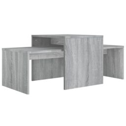 Berkfield Home Coffee Table Set Grey Sonoma 100x48x40 cm Engineered Wood - Size: 100 x 48 x 40 cm - thumbnail 2