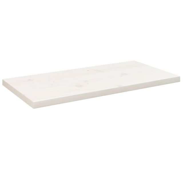 Berkfield Home Table Top White 80x40x2.5 cm Solid Wood Pine Rectangular - image 1