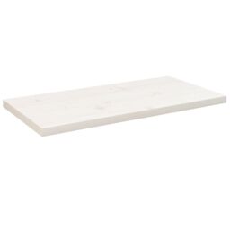 Berkfield Home Table Top White 80x40x2.5 cm Solid Wood Pine Rectangular