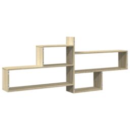Berkfield Home Wall Shelf Sonoma Oak 167.5x18x68 cm Engineered Wood in Brown - thumbnail 6