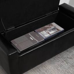 STILVORA Storage Ottoman Bench with Lift-Up Lid in Black - thumbnail 7