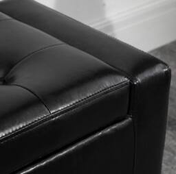 STILVORA Storage Ottoman Bench with Lift-Up Lid in Black - thumbnail 6