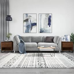 Berkfield Home Coffee Tables 2 pcs Brown Oak 50x46x50 cm Engineered Wood - Size: 50 x 46 x 50 cm - thumbnail 2