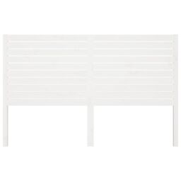 Berkfield Home Bed Headboard White 206x4x100 cm Solid Wood Pine - Size: 206 x 4 x 100 cm - thumbnail 3