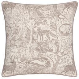 Furn Winter Woods Jacquard Chenille Polyester Filled Cushion in Taupe - Size: 50 cm x 50 cm - thumbnail 2