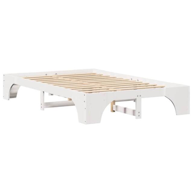 Berkfield Home Bed Frame White Solid wood 120 x 190 cm Bed Frame Rectangular - image 1