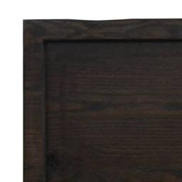 Berkfield Home Wall Shelf Dark Grey 80x60x(2-4) cm Treated Solid Wood Oak in Dark Brown - thumbnail 6