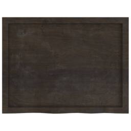 Berkfield Home Wall Shelf Dark Grey 80x60x(2-4) cm Treated Solid Wood Oak in Dark Brown - thumbnail 4