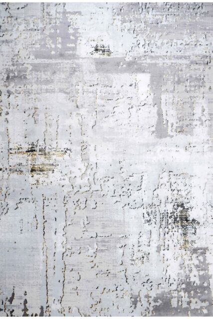 Kukoon Grey Gold Metallic Distressed Abstract Rug in Metallic Gold - Size: 120 cm x 170 cm - image 1