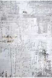 Kukoon Grey Gold Metallic Distressed Abstract Rug in Metallic Gold - Size: 120 cm x 170 cm - thumbnail 1