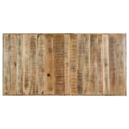 Berkfield Home Dining Table 140x70x75 cm Solid Rough Mango Wood in Brown - Size: 140 x 70 x 75 cm - thumbnail 6
