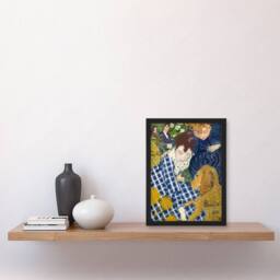 Artery8 Women with Dog Art Nouveau Painting Bonnard Framed Wall Art Print - Size: A3 - thumbnail 2