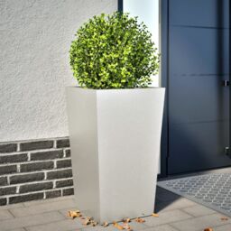 Berkfield Home Garden Planter 45x45x75 cm Stainless Steel in Black - Size: 45 x 45 x 75 cm