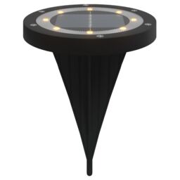 Berkfield Home Solar Ground Lights with Ground Spikes Outdoor 12 pcs Warm White in Black - thumbnail 3