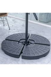 Living and Home Large Square Canopy Rotating Outdoor Cantilever Parasol with Fillable Base in Taupe - thumbnail 5